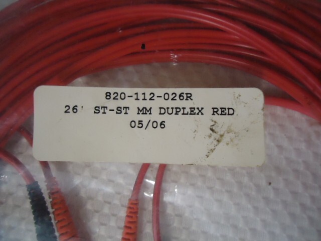 Fiber Optic Patch Cord MM Duplex Red ST-ST 26′