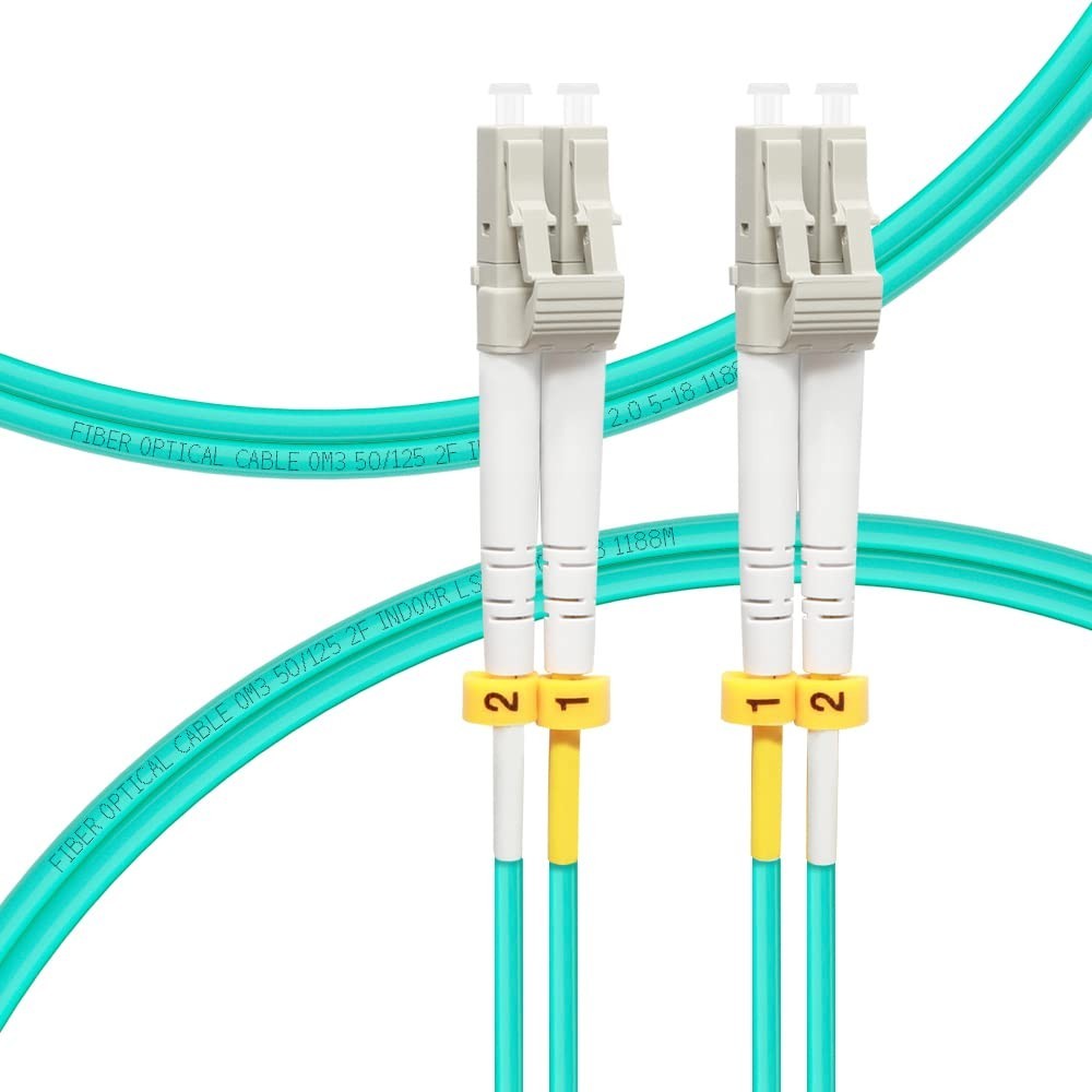 3ft OM3 LC to LC Multimode Fiber Patch Cable – 10Gbps for Clear Connections
