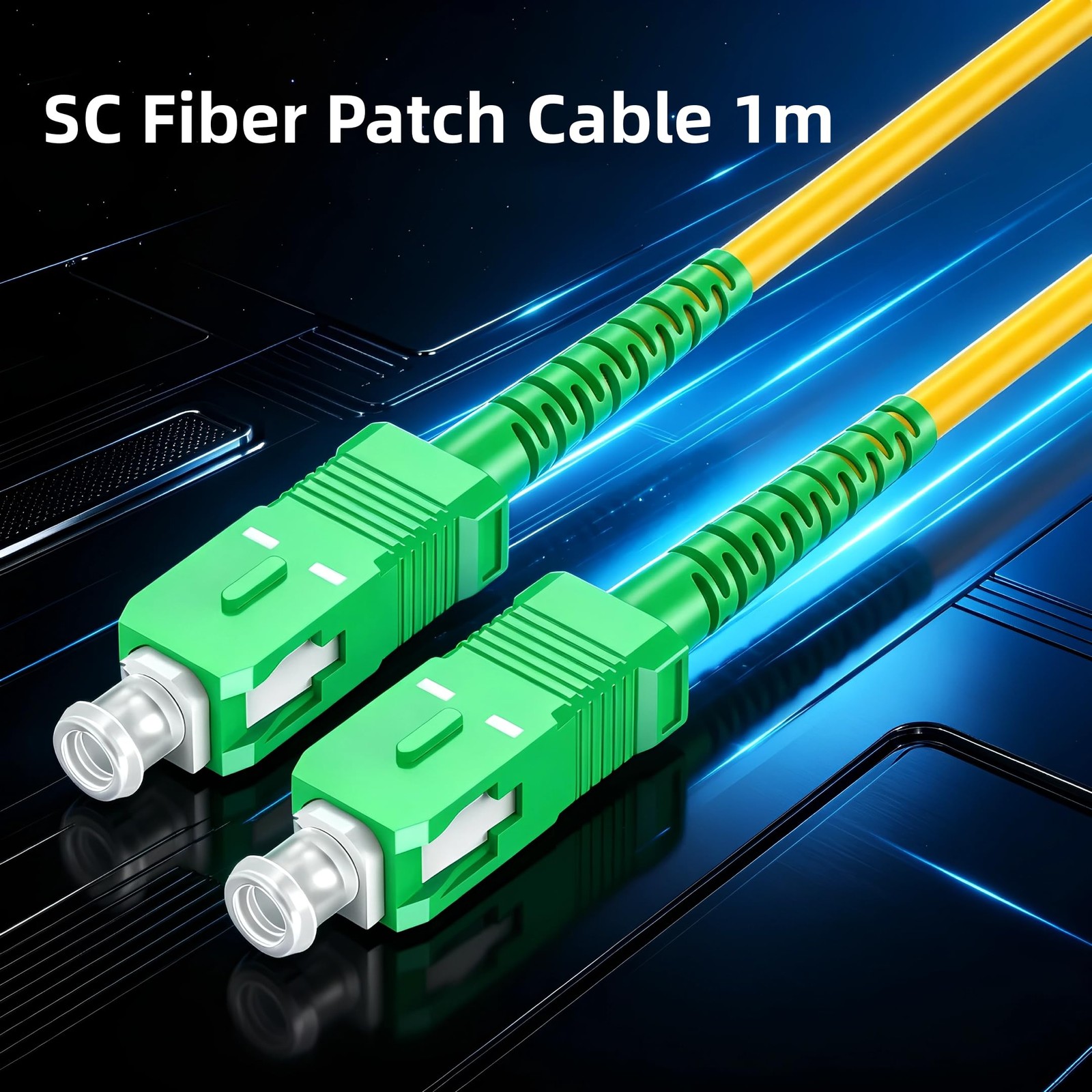 1m SC/APC To SC/APC Fiber Patch Cable Gigabit/10GB Simplex Duplex SMF 9/125m