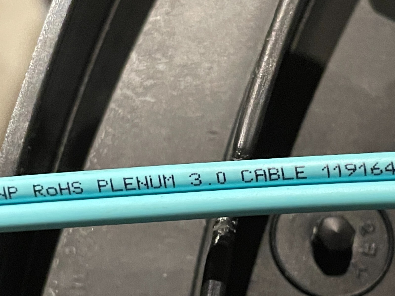 1084 E207090 Fiber Optic Cable, CORNING M50DX02CGNPA C(UL)PLUS Clear Curve OM3