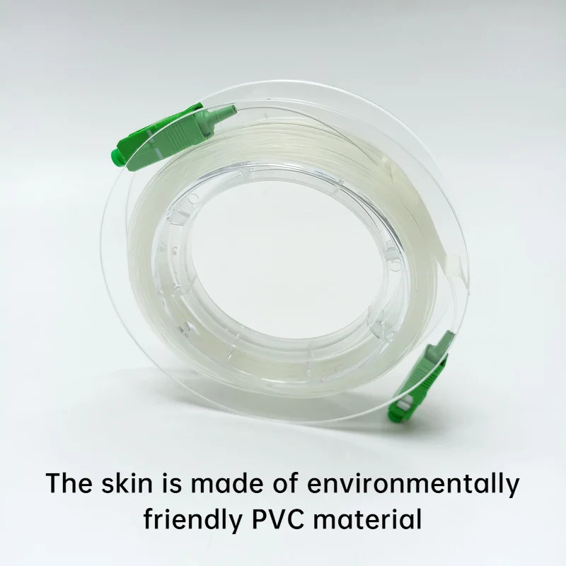 SC APC Indoor Transparent Fiber Optic Cable G657A2 Invisible Singlemode Simplex