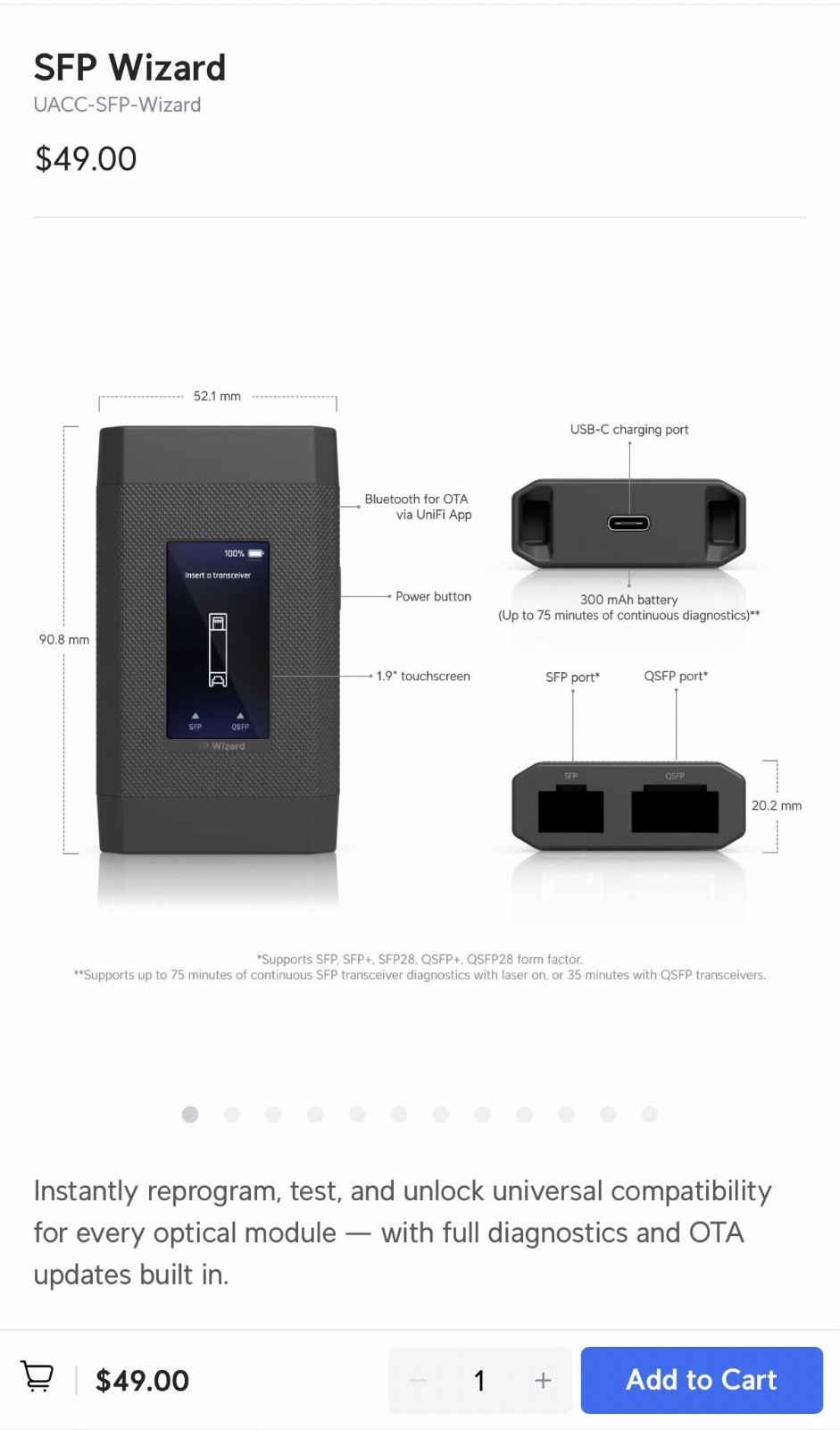 Ubiquiti UniFi SFP Wizard (UACC-SFP-Wizard)