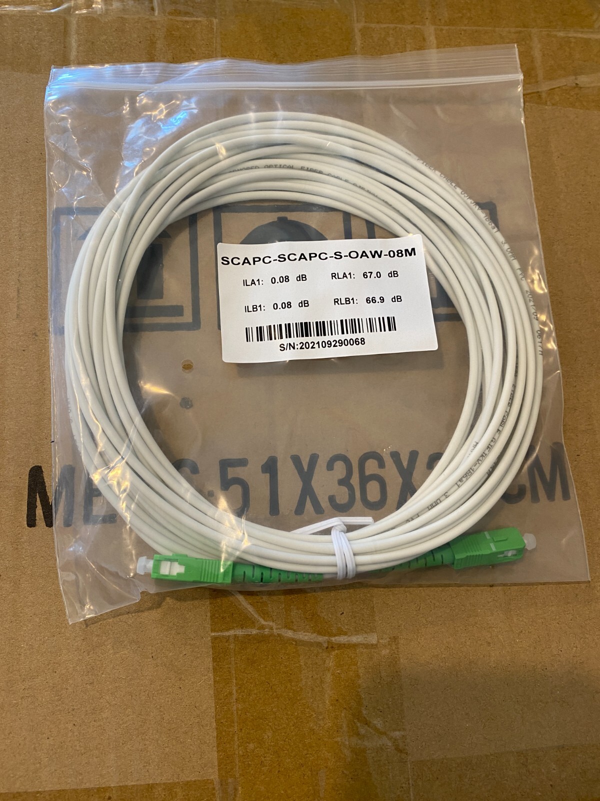 Indoor Outdoor White MDU Drop Cable 3mm Simplex SCAPC to SCAPC 8meters 26FT