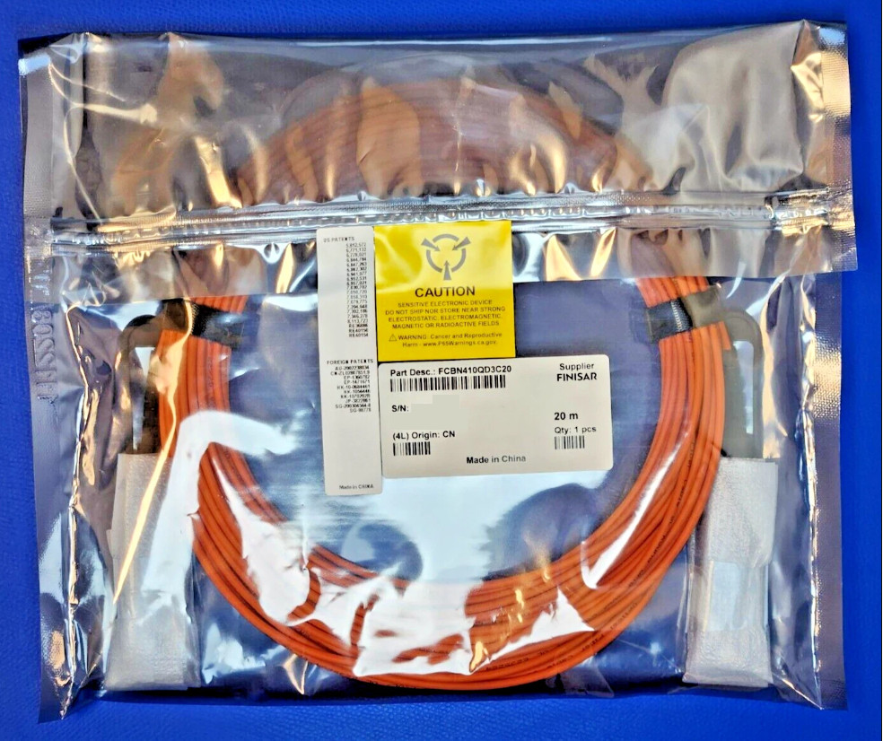 Finisar Quadwire FCBN410QD3C20 40G QSFP Active Optical Cable 20m