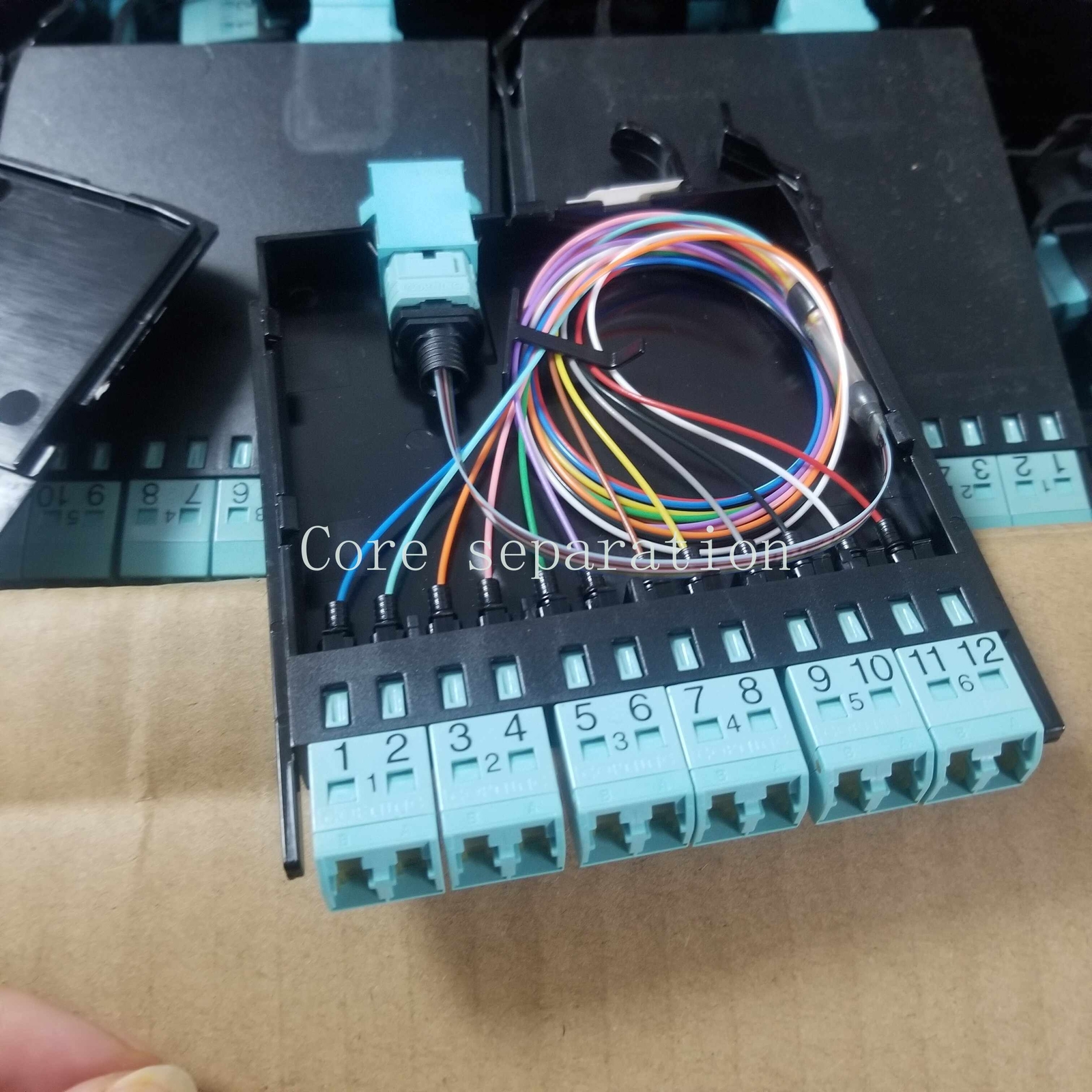 CORNING MPO MTP -12 to 6x LC Duplex Type A 12 Fibers OM3 MTP/MPO Cassette