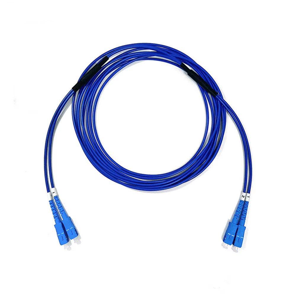 50M Indoor Armored Fiber Patch Cord LC/SC/ST/FC LC-LC SM 9/125 Duplex High Speed