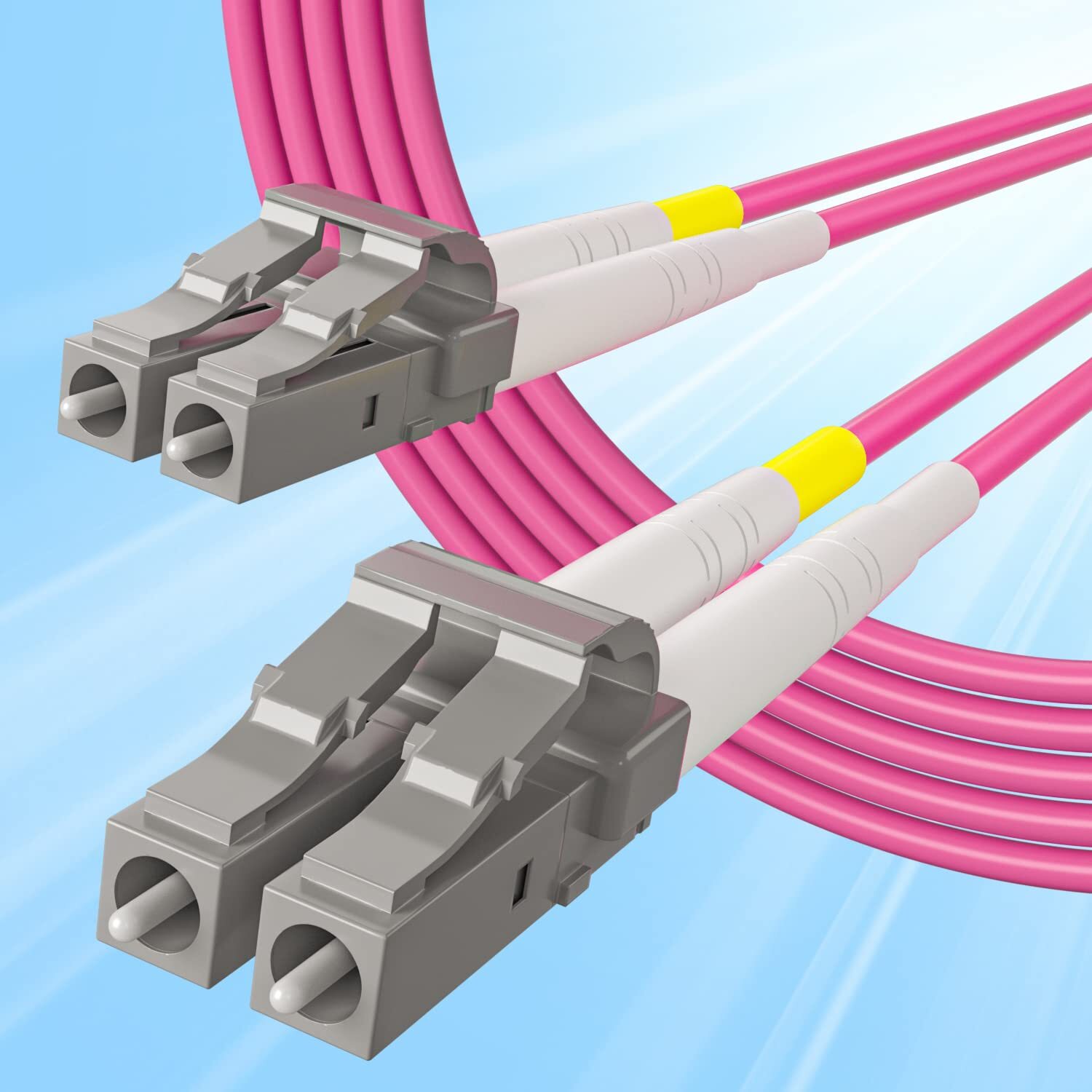 OM3 OM4 OM5 OS2 LC to LC Fiber Optic Patch Cable, Duplex LC MMF SMF Cable 1-40m