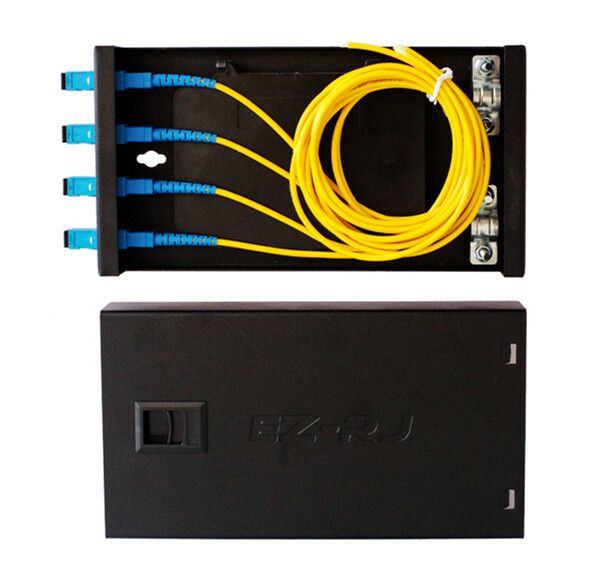 4-port SC fiber optic terminal box thickened 1.0MM including flange + pigtail