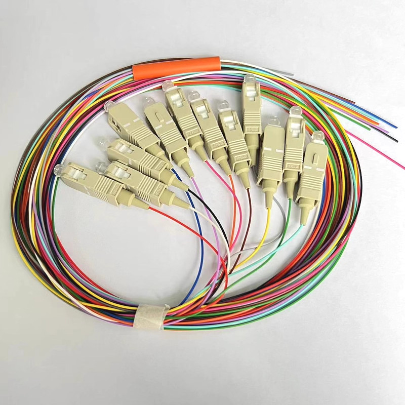 12 Strand 9/125 Fiber Optic Pigtail 1.5m FC/LC/SC/STUPC APC SM MM fiber pigtails