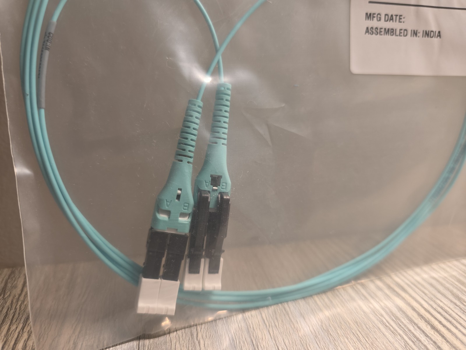Lot of 5 CommScope OM4 Fiber Patch Cable 2M LCDuplex LazrSPEED Multimode Uniboot
