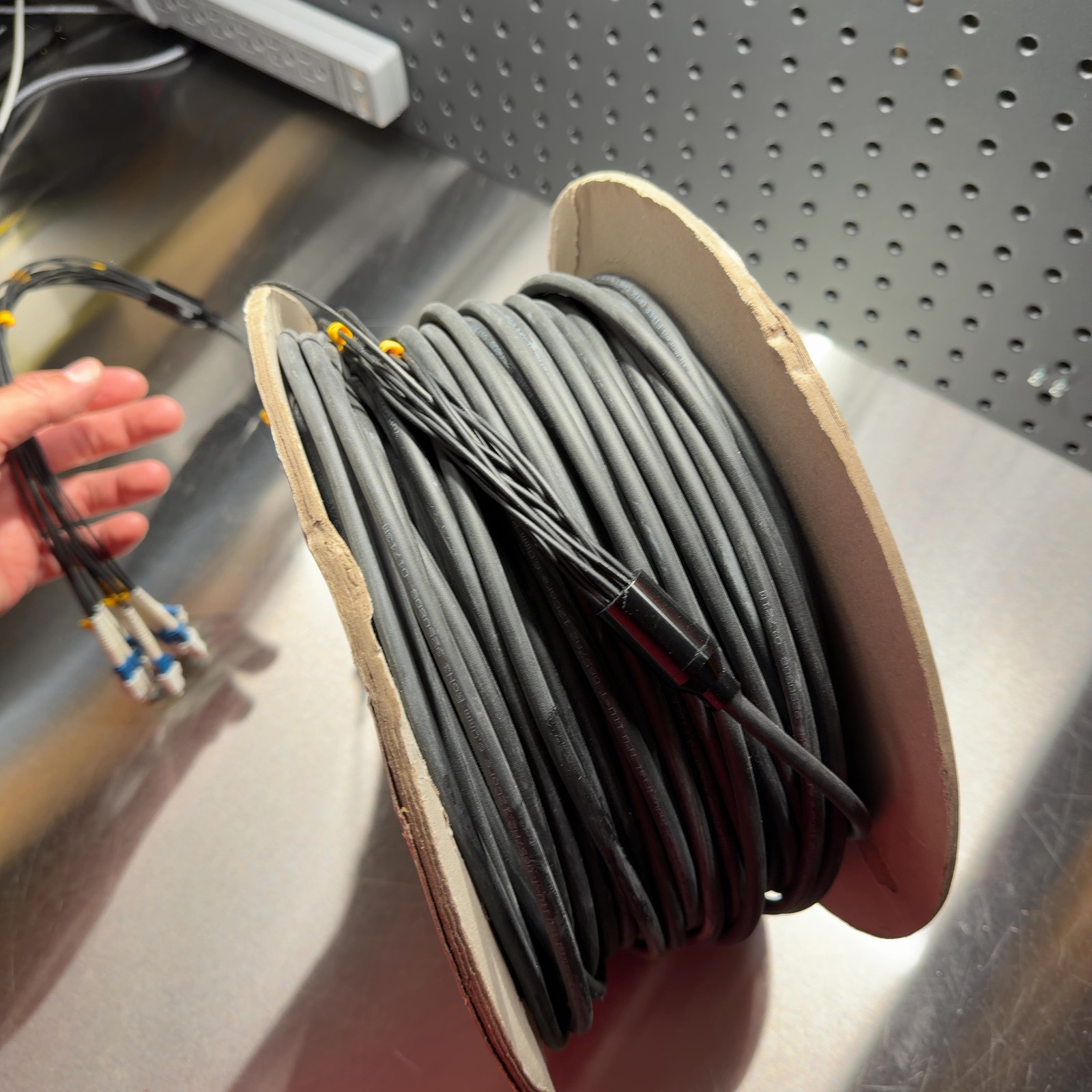 75m LC to LC 12 Core OS2 Single Mode Armored Fiber Optic Cable 9/125um