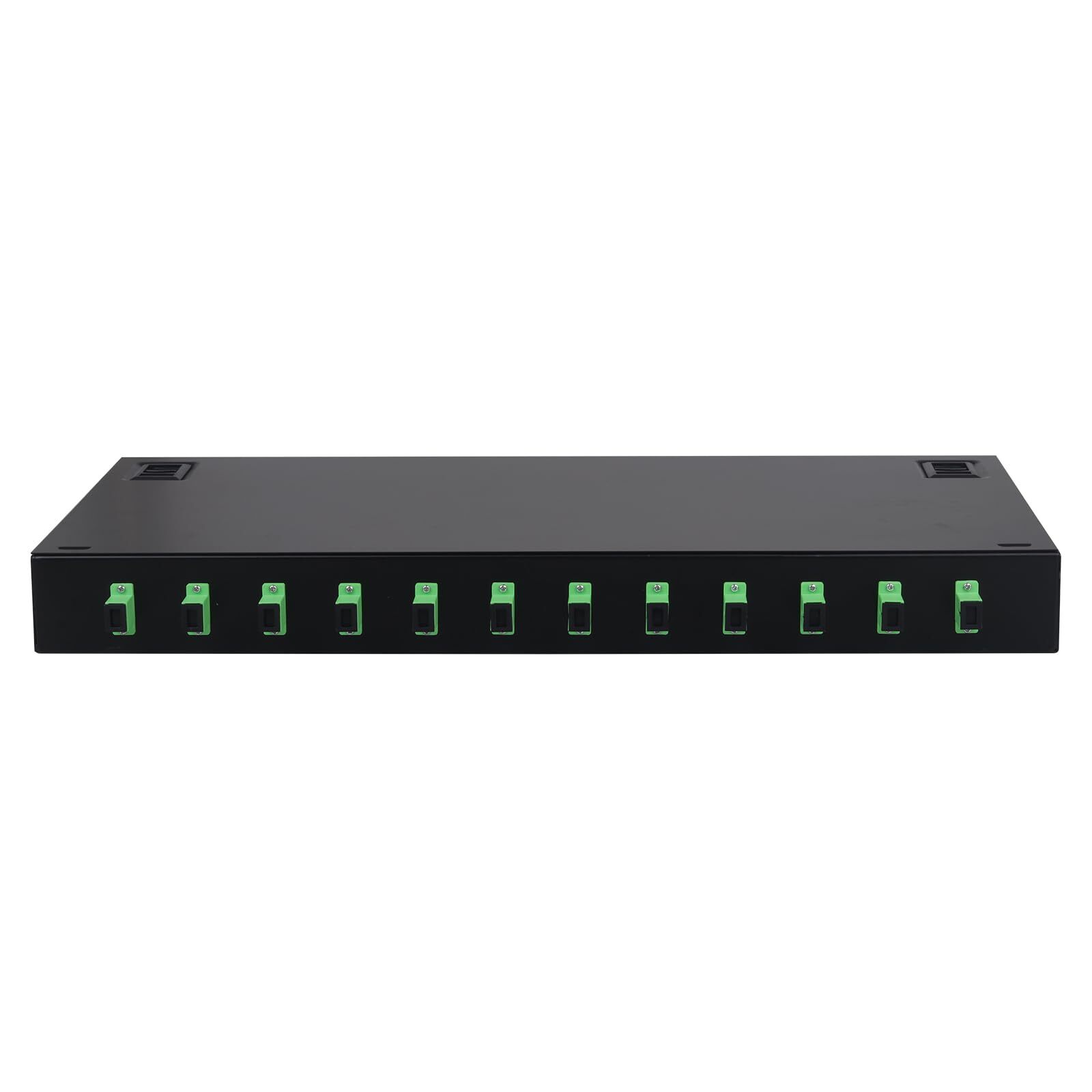 SC-APC 12 Simplex 12 Port Rack Mount Enclosure Box with Splice Tray Singlemod…