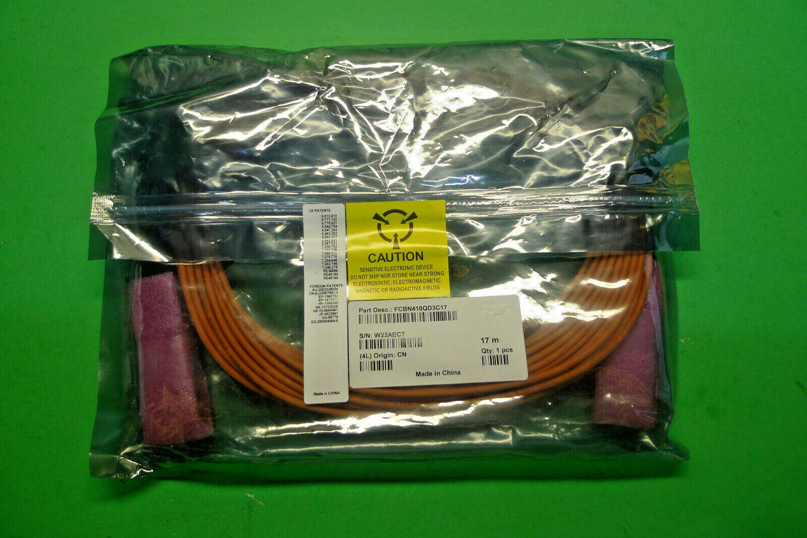 New Genuine Finisar Quadwire Optical Cable 17M FCBN410QD3C17