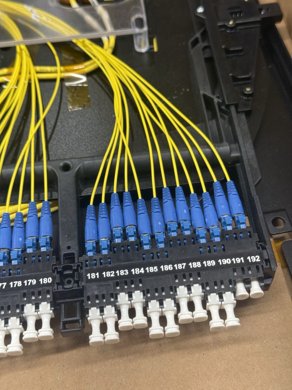 CommScope Loaded Fiber Optic Cable Shelf Patch Panel 150 Ft Stored 46 Mts Stored