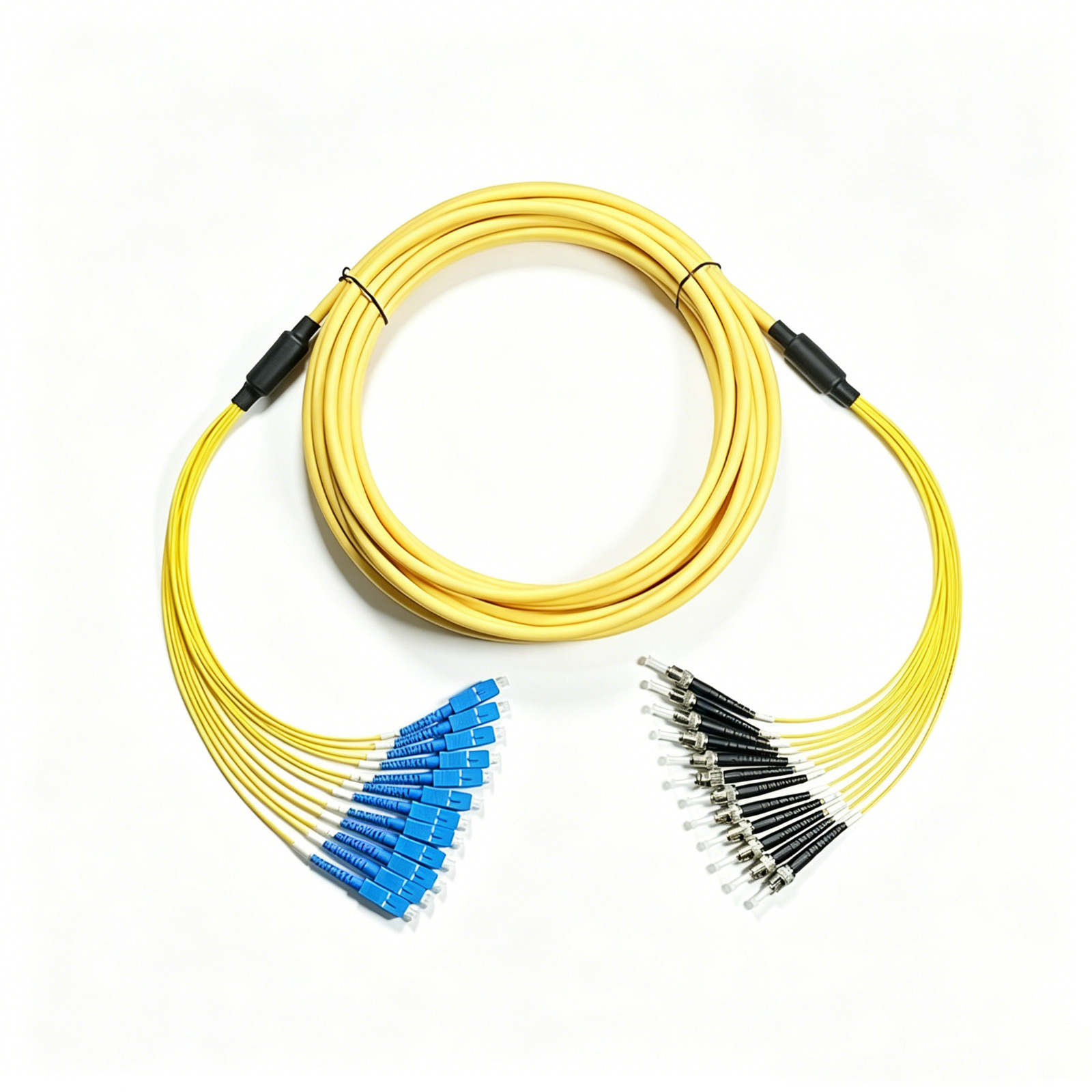 10M 12 Core Singlemode Bundle Fiber Optic Patch Cord SC to LC FC ST Data Center