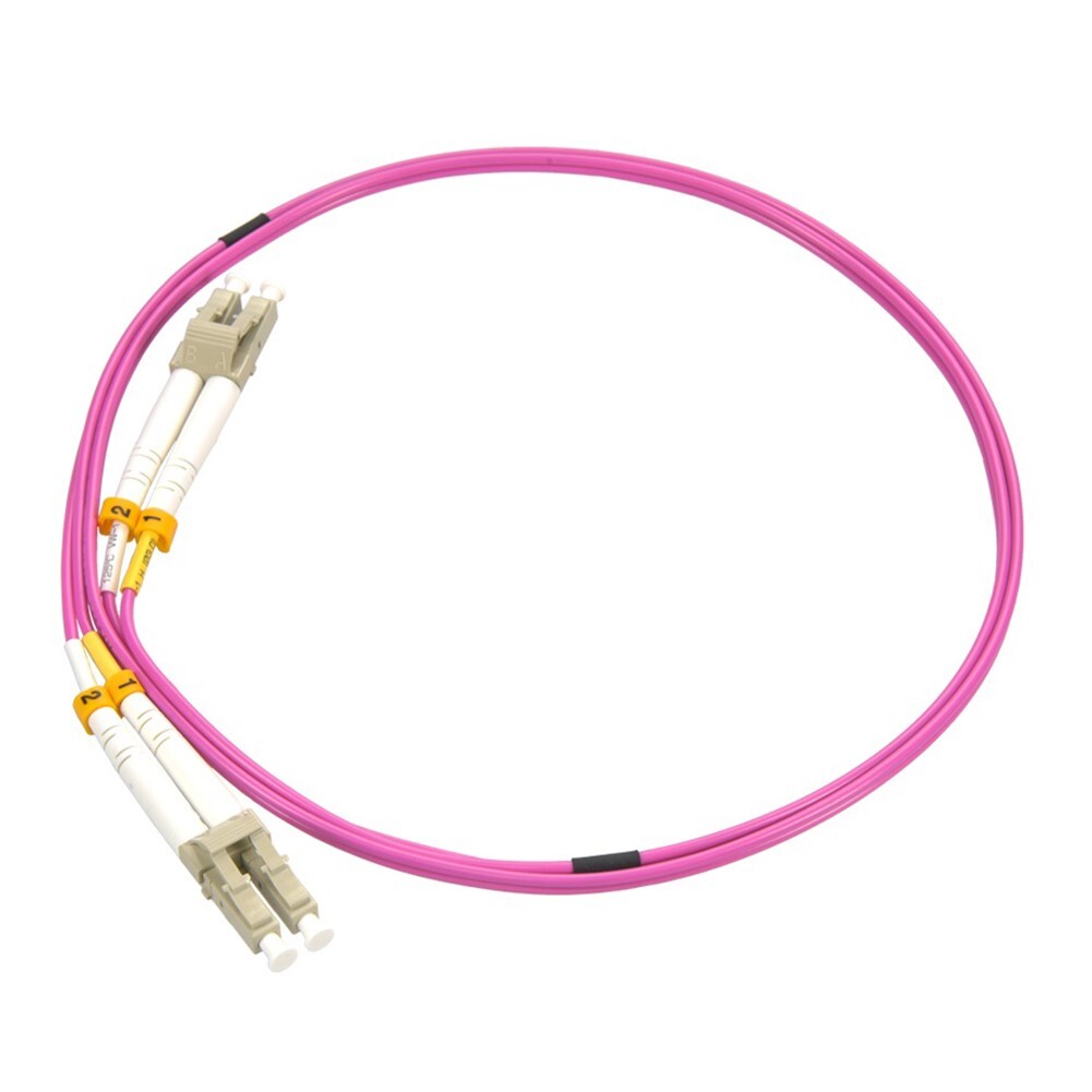 25M LC-LC OM4 40/100Gbps Duplex 50/125 Multimode Fiber Optic Cable Erika Violet