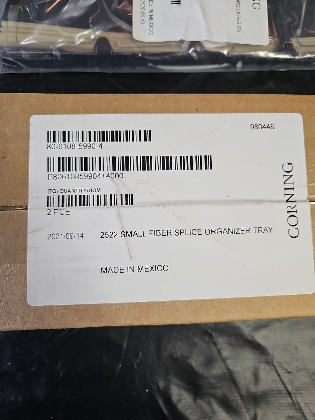Corning 2522 Small Fiber Splice Tray Oganizer
