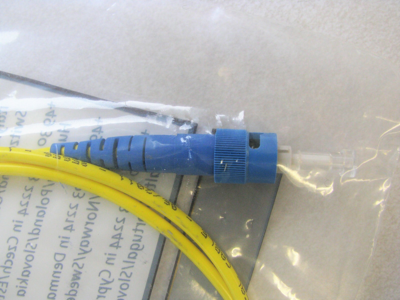 Corning Gold 586101R3131001M Fiber Optic Cable SC to ST, Simplex, SM OS2 Yellow