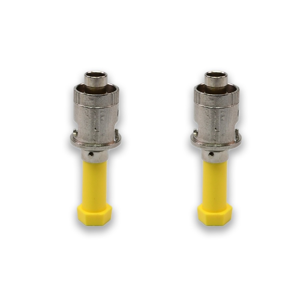 (2) 3M 8100‑Y1K‑S SM ST Fiber Optic Connector Hot Melt Connector Yellow Boot