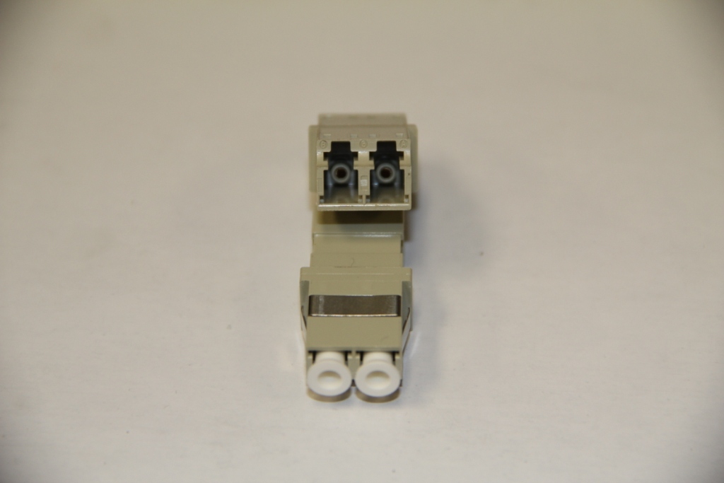2 x Fiber Optic Cable Adapter LC-LC MM DUP Multimode Duplex Coupler Grey