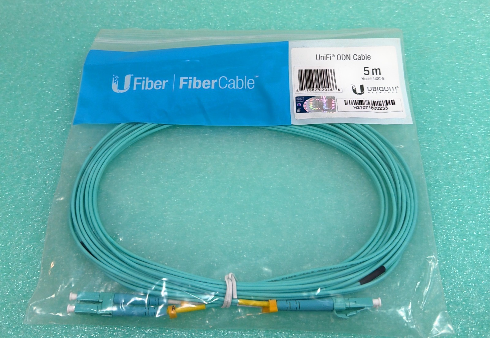 Ubiquiti UniFi Fiber Patch Cable UOC-5 Multi-Mode LC-LC OM3 SFP Modules 5M, 16FT