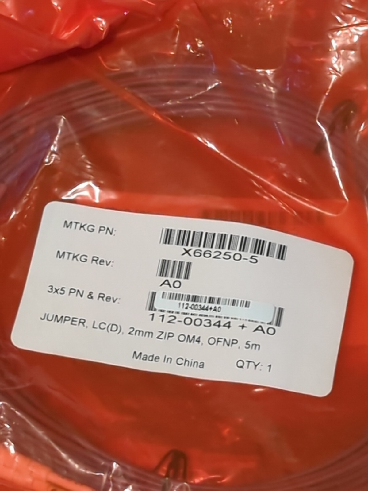 5m LC to LC Duplex 2.0mm OM4 Multimode Fiber Optic Patch cable