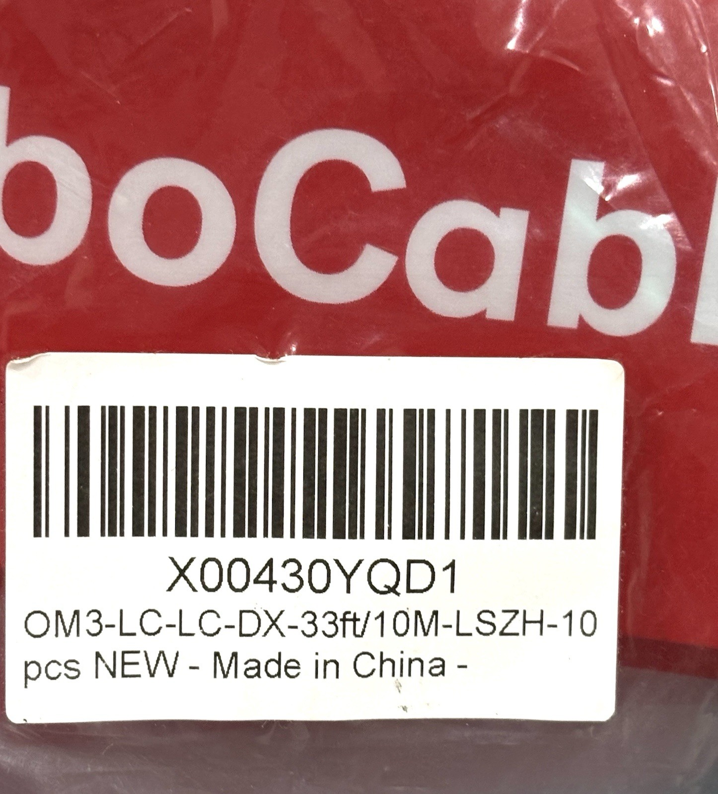 Lot of 10 RamboCables LC/UPC Duplex OM3 Multimode Fiber Cable 33ft 10m LSZH New