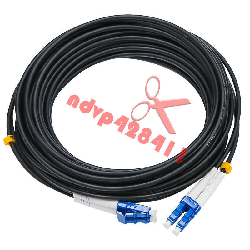 350M Black Armored Fiber Cable LC-LC UPC SM 9/125 Duplex Fiber Optic Patch Cord