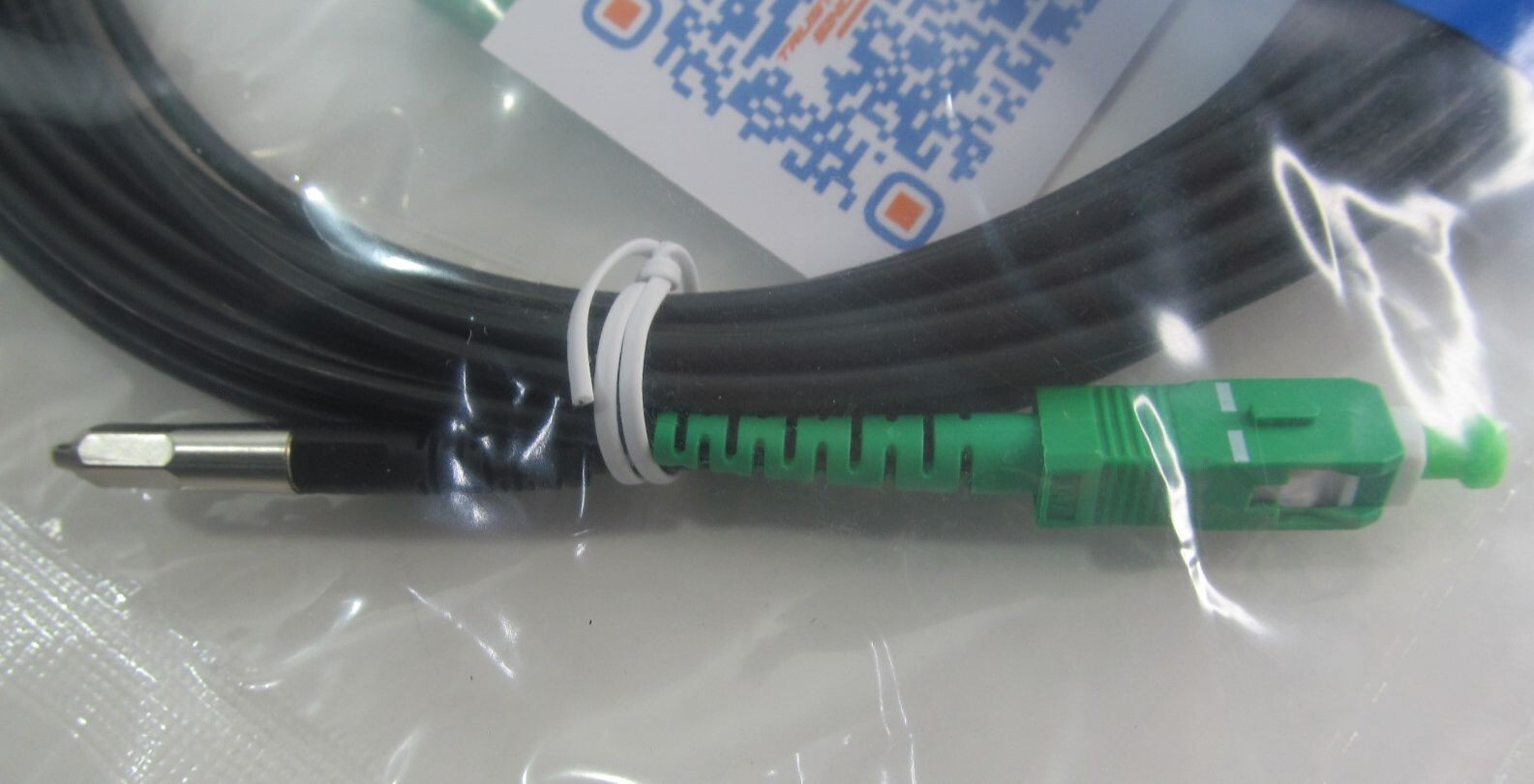 LYNN S-SABSA1-NKHI3-025F PUSHABLE BULLET FIBER CABLE SIMPLEX JUMPER SC/APC 25ft
