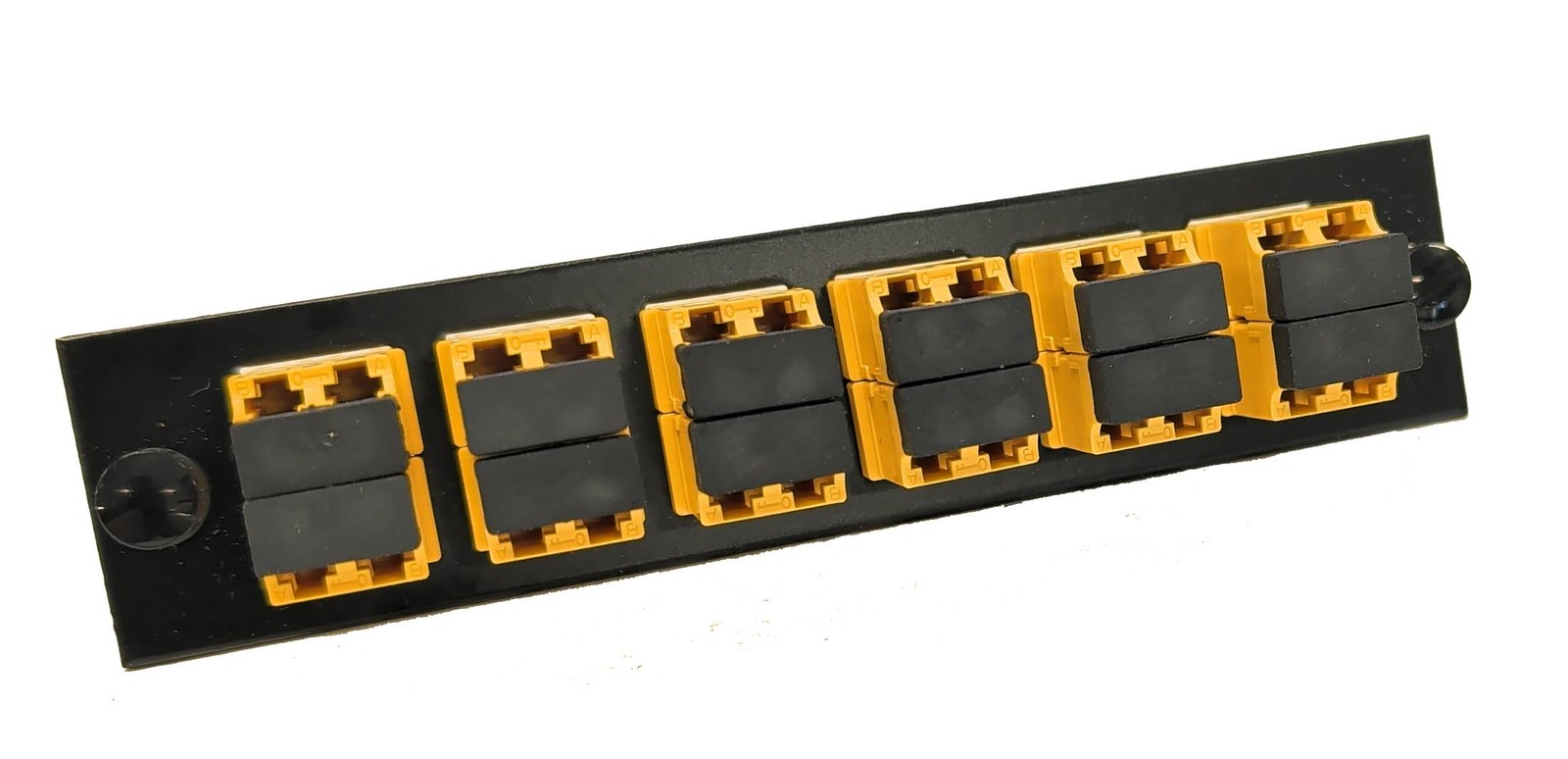 New Tyco 24 Fiber LC Secure Duplex Snap-in Adapter Plate MM/SM Yellow 1499703-2
