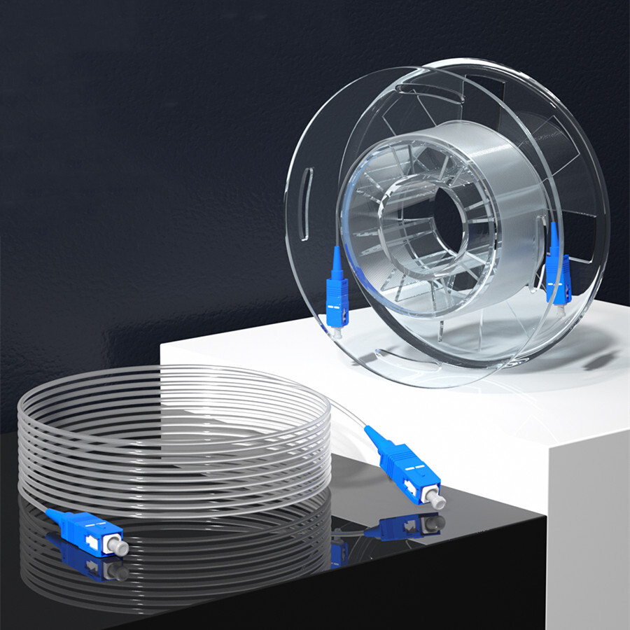 Invisible Transparent Fiber Optic Cable SC For FTTH FTTR ONU Indoor extension