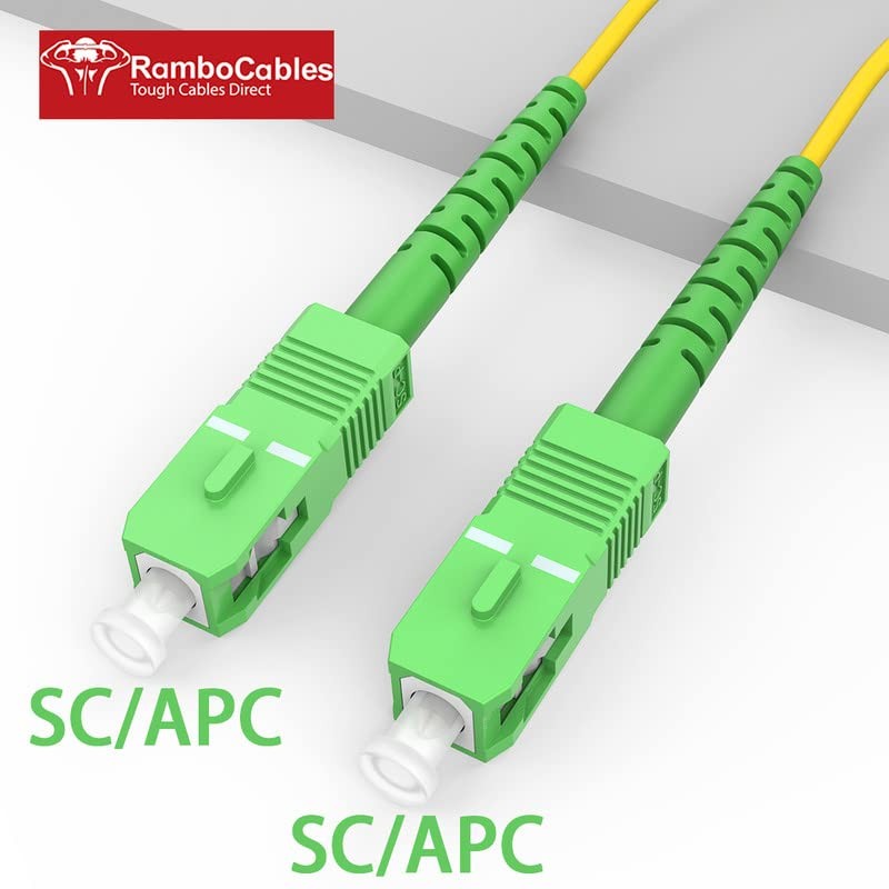 3ft 1m Yellow OS2 Single Mode SCA To SCA Fiber Optic Internet Patch Cable