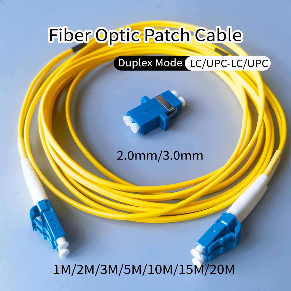 Fiber Optic Patch Cable LC/UPC-LC/UPC 1M-20M 3.0mm/2.0mm Duplex Mode LSZH