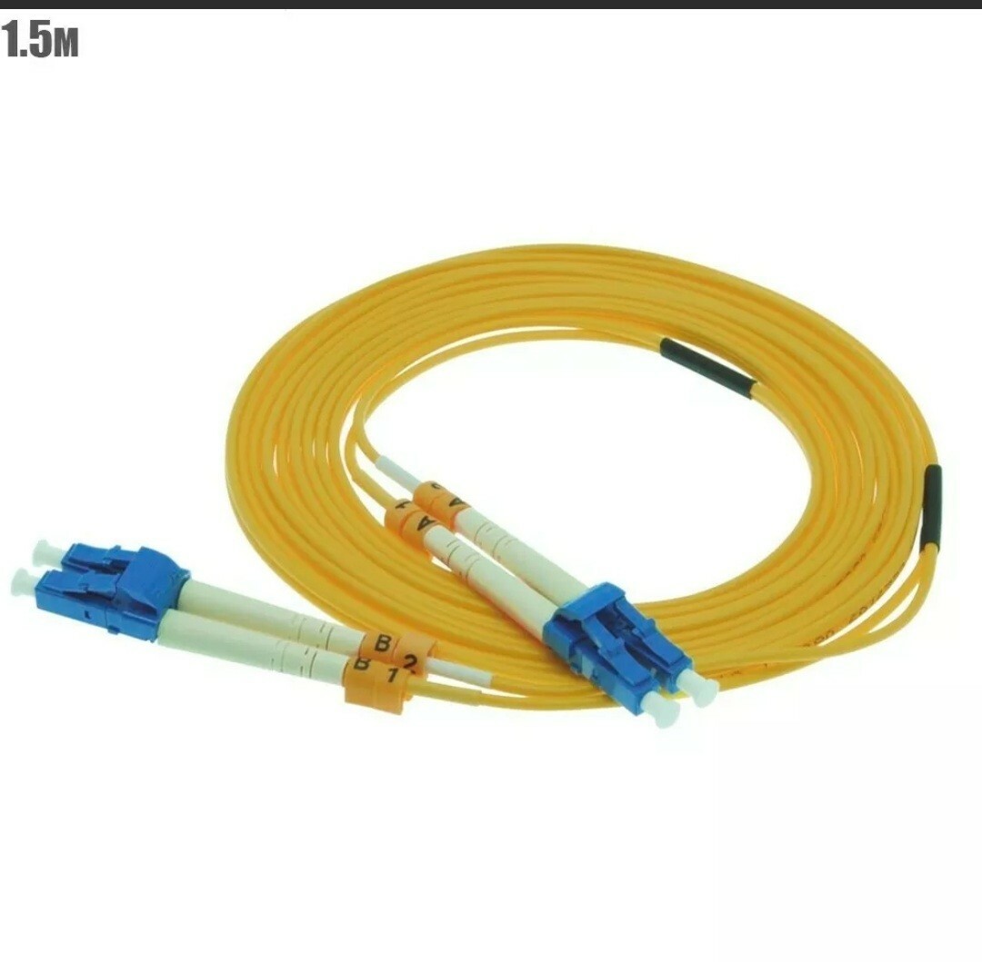 1.5M 5FT LC to LC Duplex Single Mode 9/125 Fiber Optic Optical Patch Cable Cord