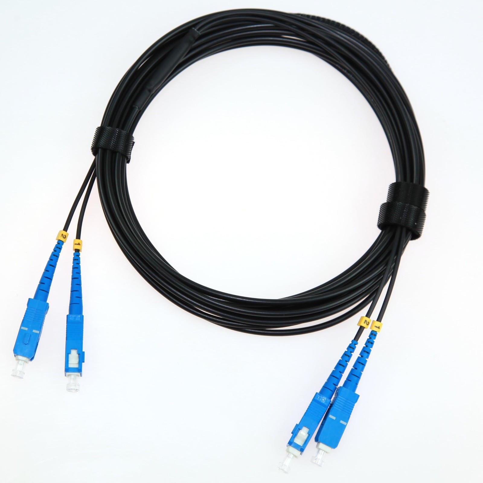 30ft Armored SC/UPC to SC/UPC Singlemode Duplex 9/125um Fiber Optic Jumper