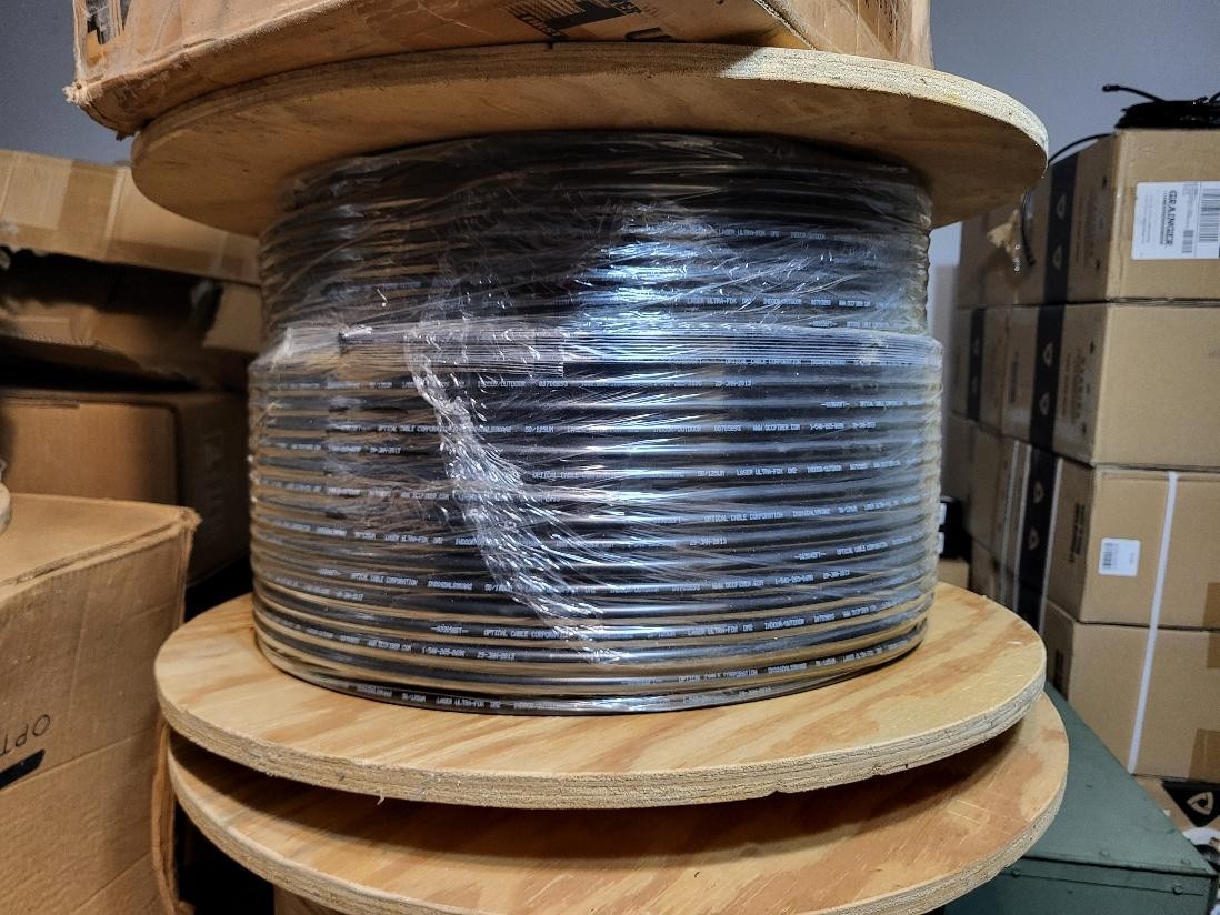 OPTICAL CABLE CORPORATION P/N:DX006DALS9KAA2 OPTICAL FIBER CABLE 1000FT SPOOL