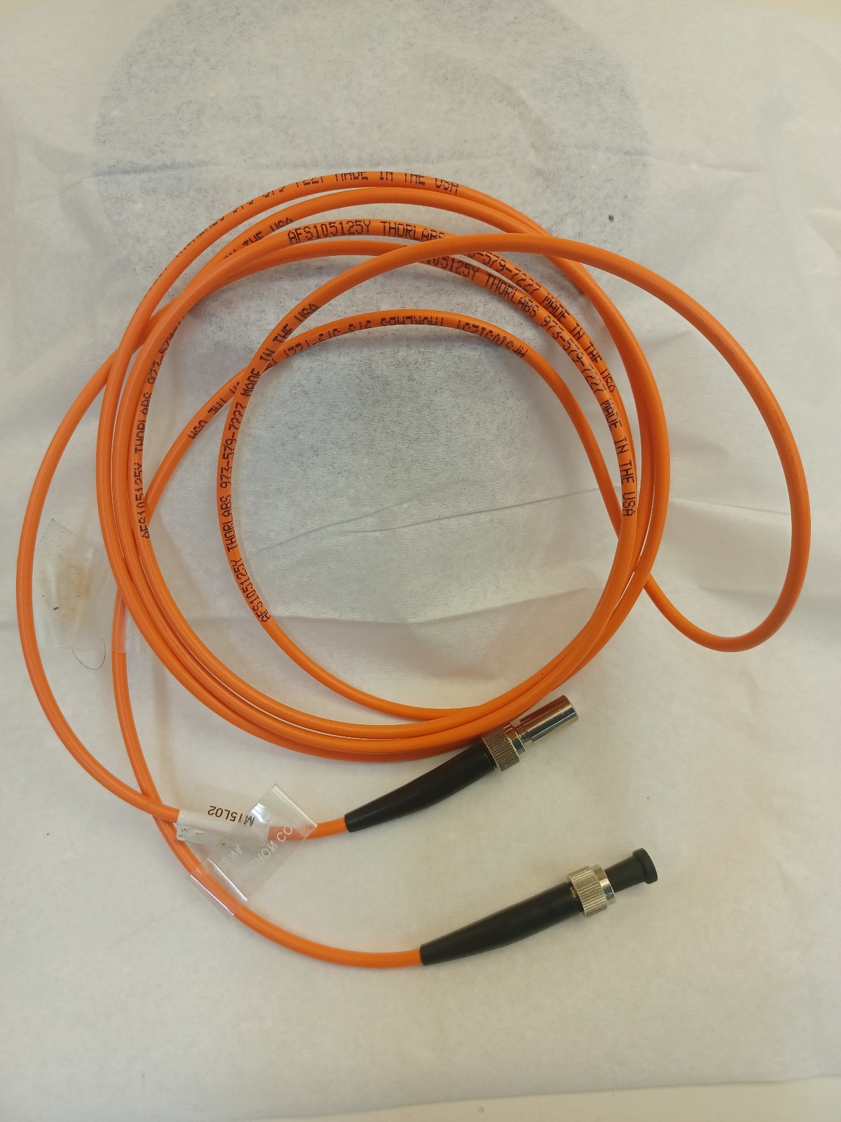 Thorlabs AFS105125Y SM Fiber, 6.5 Ft (2M), Ø105 µm, 0.22 NA Armored Patch Cable