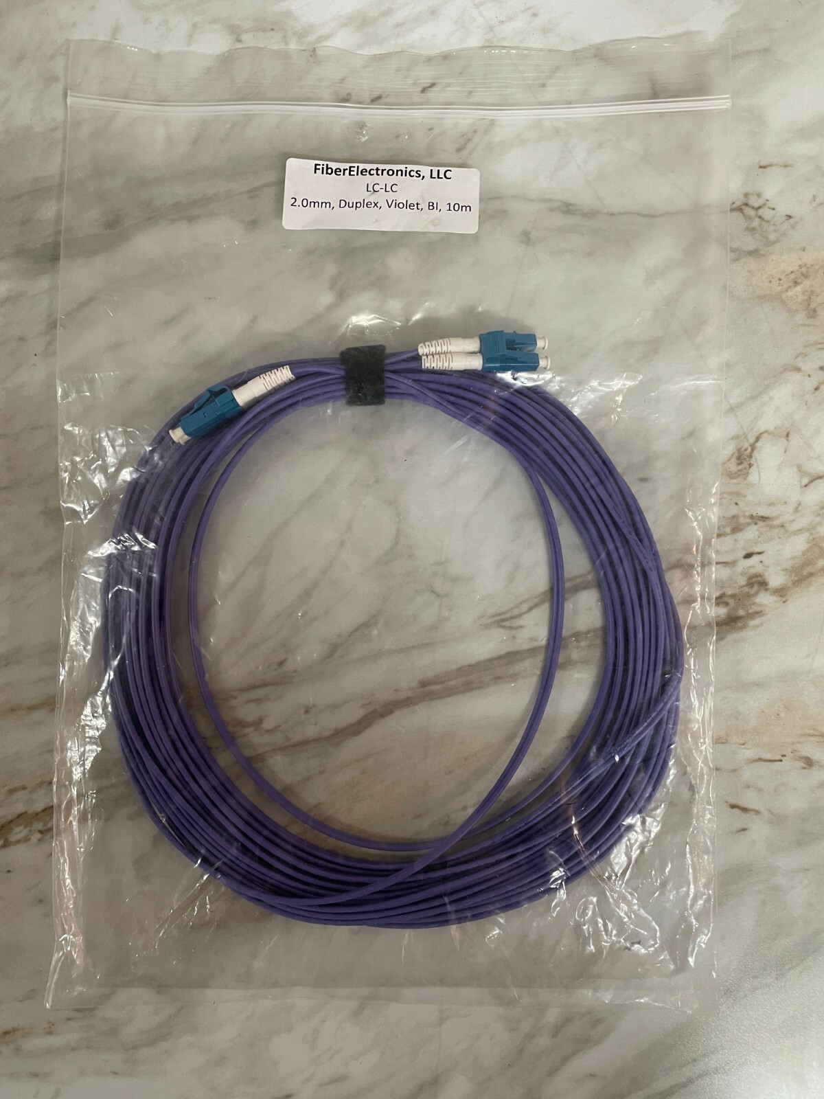 FiberElectronics LLC SM Duplex B/I 2.0mm LC/UPC – LC/UPC 10M Fiber Optic Cable