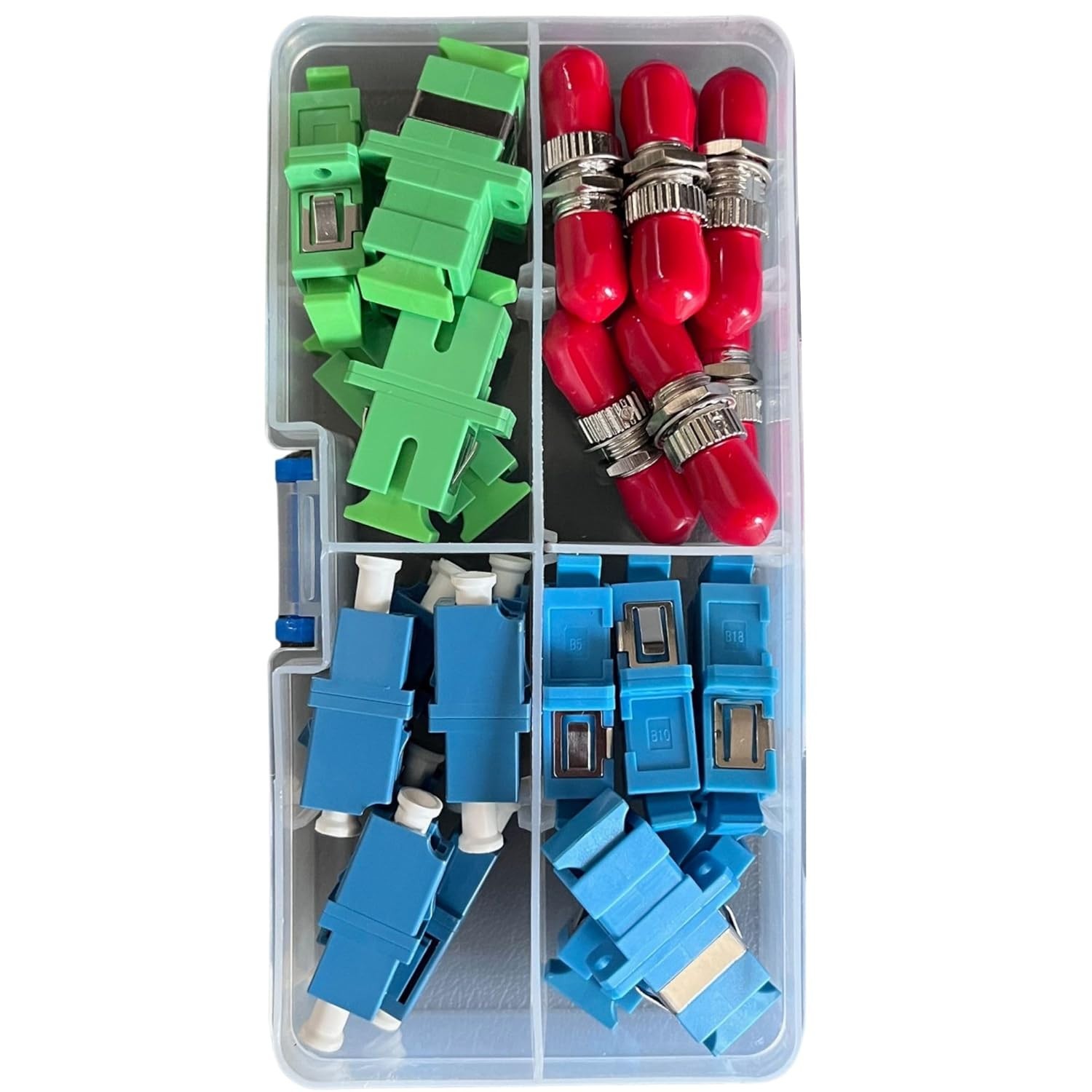 FiberShack Fiber Optic Coupler Kit – 4 Genders & 26 Fiber Optic Couplers