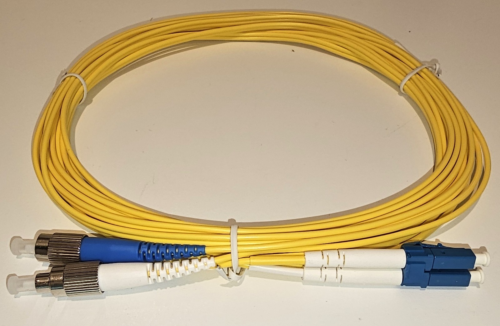 FC/UPC to LC/UPC OS2 9/125 Duplex Fiber Patch Cable 3m/5m