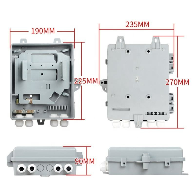 Outdoor SC FTTH 16 Core Cassette Fiber Optic Splitter Distribution Terminal Box