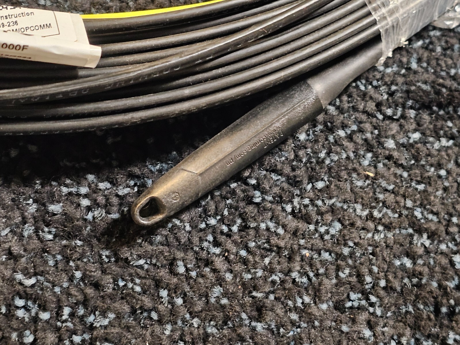 Corning D14401EB1R3150F 150-feet Flat Fiber Optic Drop Cable, Black Tone