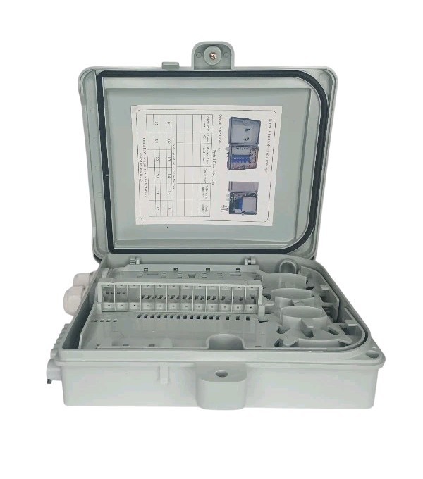 12-Core FTTH Fiber Distribution Box, IP65, 12-Port, Indoor/Outdoor Optical Fi…