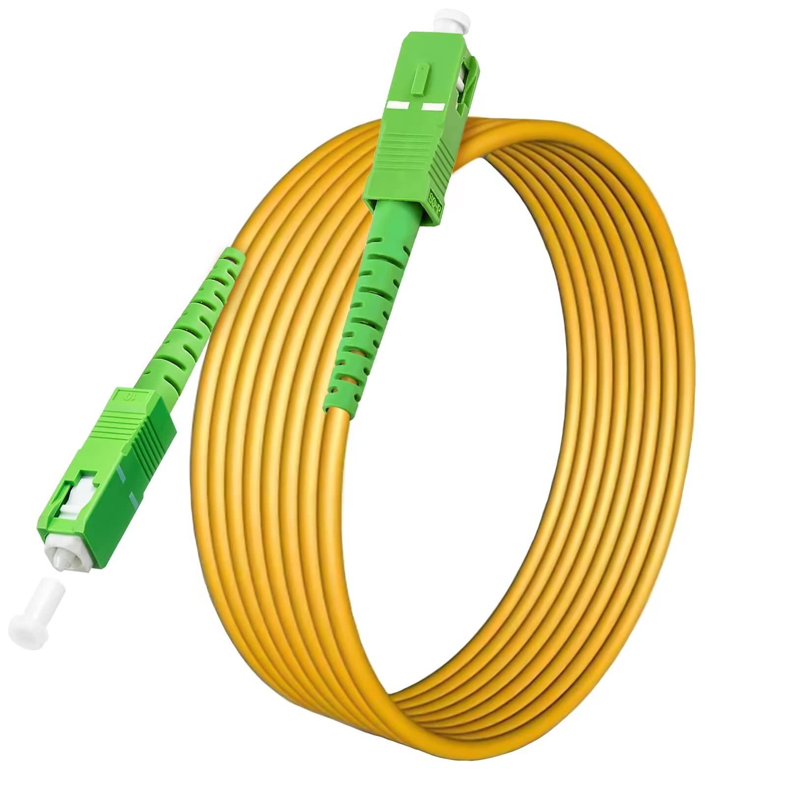 100ft 30m SC/APC to SC/APC Fiber Optic Internet Cable, Single Mode Fiber Patc…