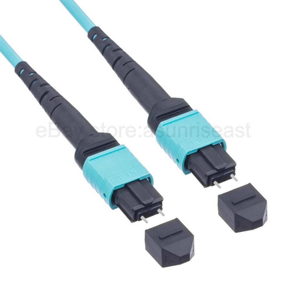 Fiber Optic Patch Cord MPO to MPO Male to Male OM3 Cable 8 or 12 Core Type B lot