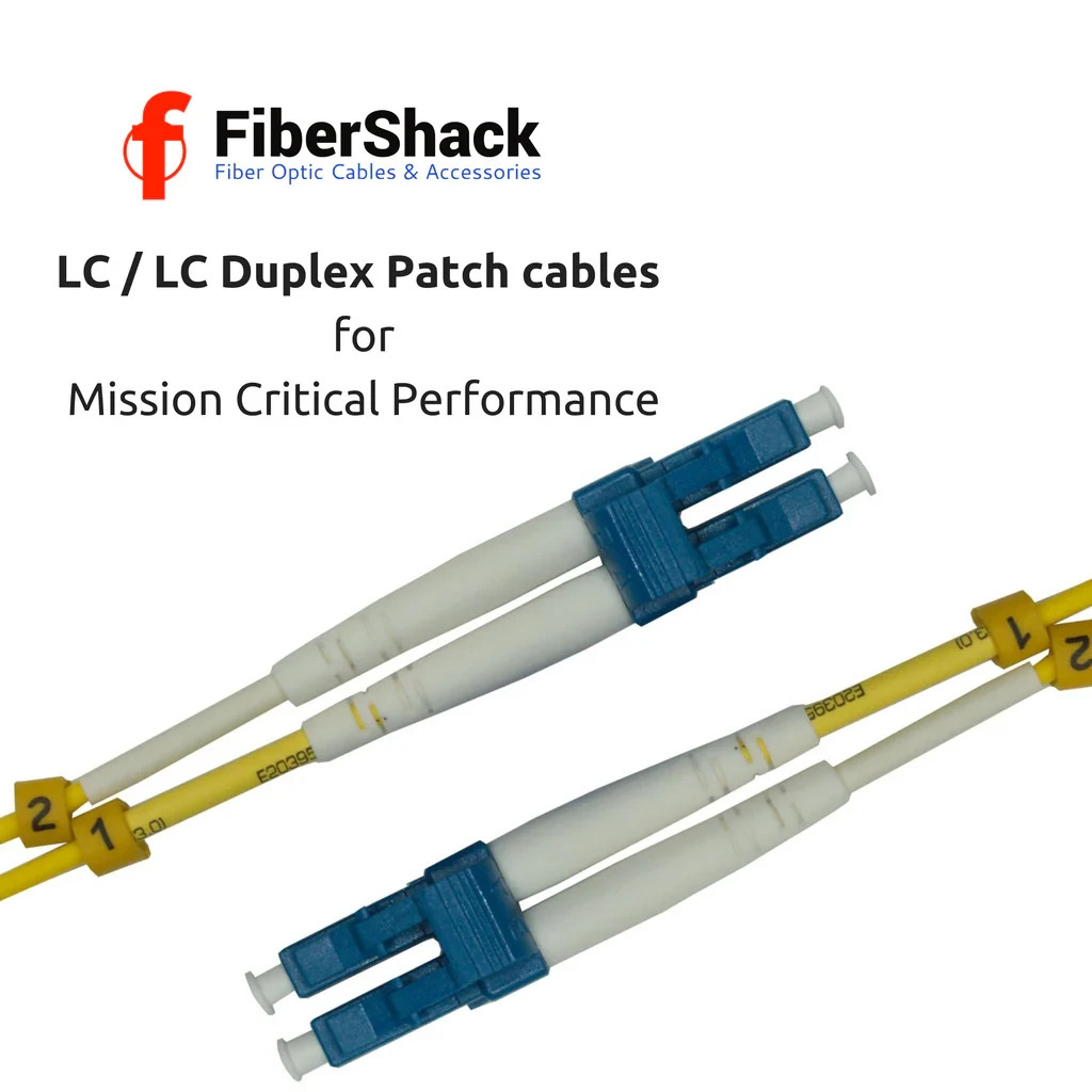 LC/UPC to LC/UPC Duplex Fiber Patch Cable – 50M (164ft) – Single Mode