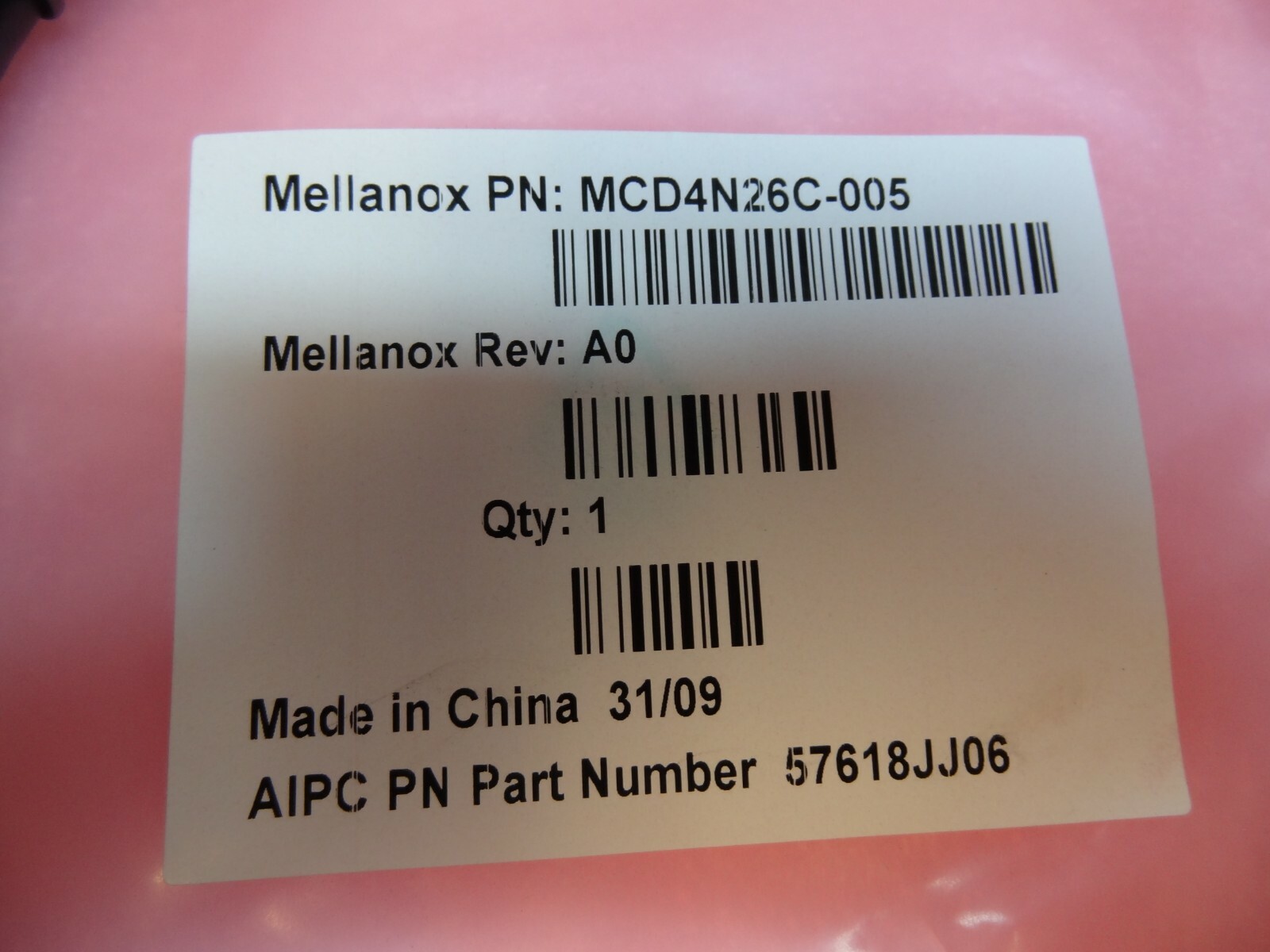 Mellanox InfiniBand MCD4N26C-005 5m 4X QSFP to CX4 #TQ86