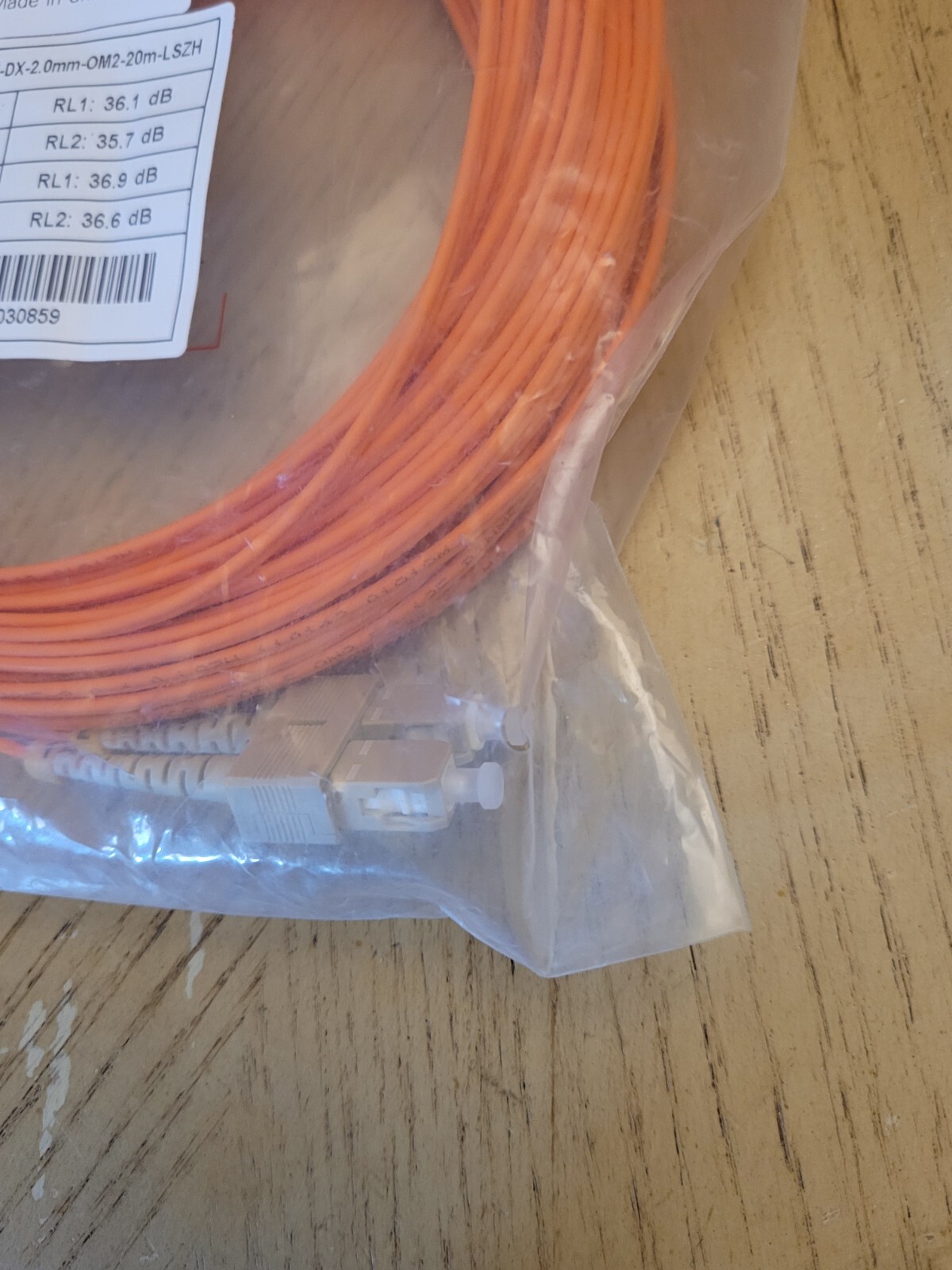 RamboCables 20m 66ft SC SC OM2 Fiber Patch Cables MMF Multi 50/125μm 1G/10G LSZH
