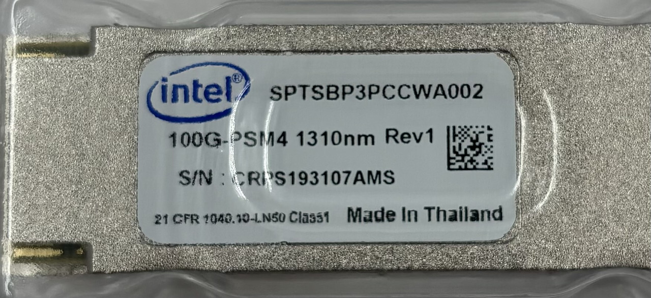 INTEL SPTSBP3PCCWA002 QSFP28 100G PSM4 1310NM TO 4X25G LC CABLE