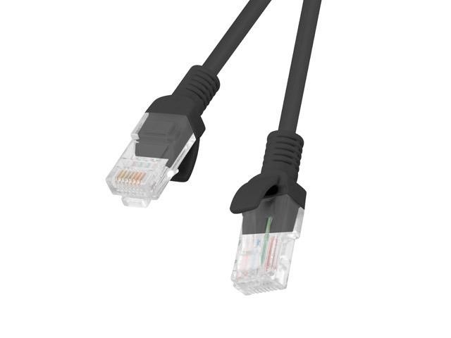 LANBERG Patch Cable RJ45 UTP for Computer, Router, Switch, 2 m, CAT 5E, Black